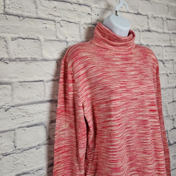 Sundance Turtleneck Womens Size XL Marled Pink Long Sleeve - Picture 3 of 11